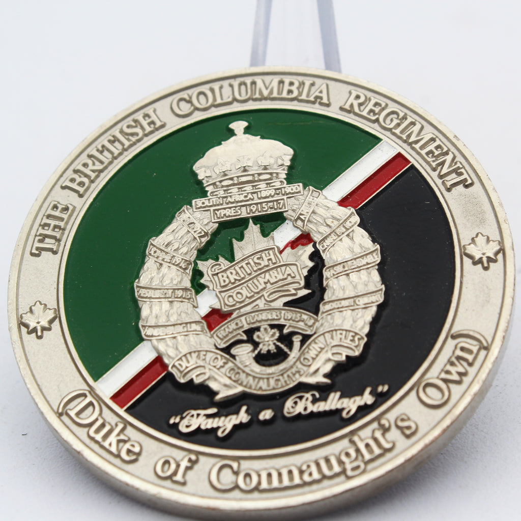 British Columbia Regiment (Duke of Connaught’s Own) Challenge Coin 2” Canada (Pre-Owned)