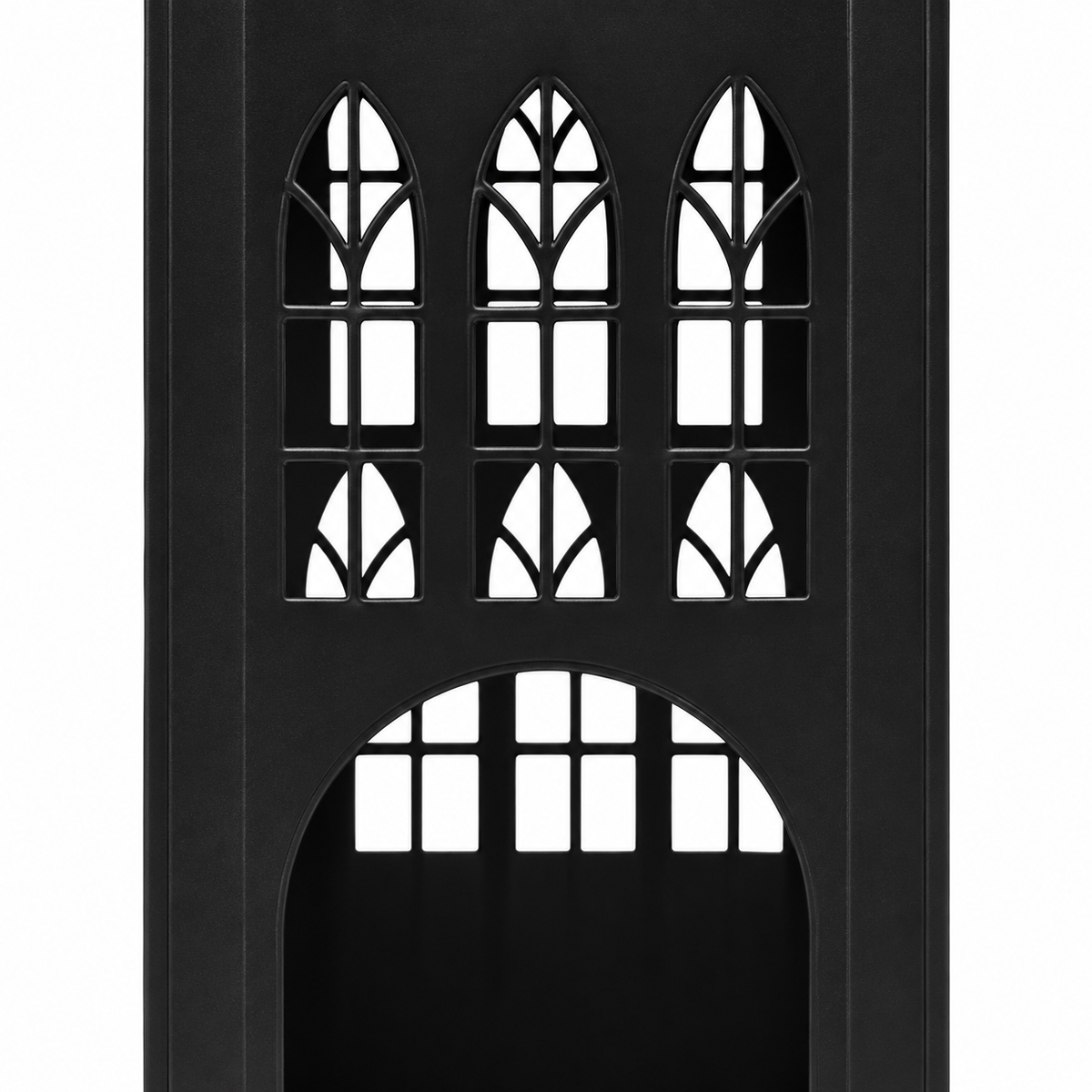 Gothic House Candle Lantern Holder – Black Metal Home Decor