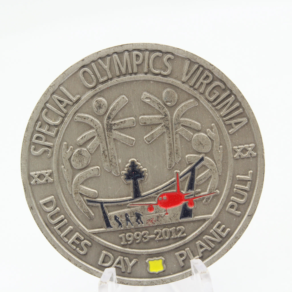 Metropolitan Washington Airports Authority Police Special Olympics Challenge Coin 1.75" Copper Used