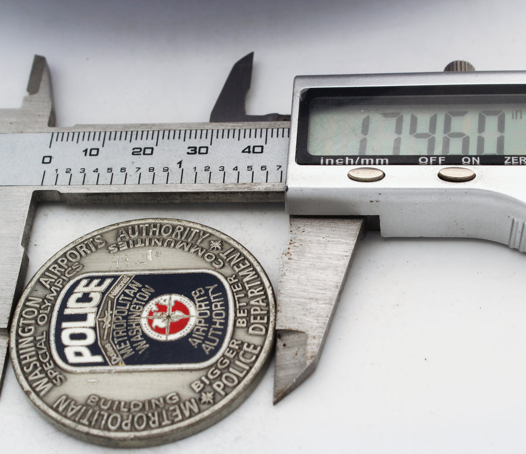 Metropolitan Washington Airports Authority Police Special Olympics Challenge Coin 1.75" Copper Used