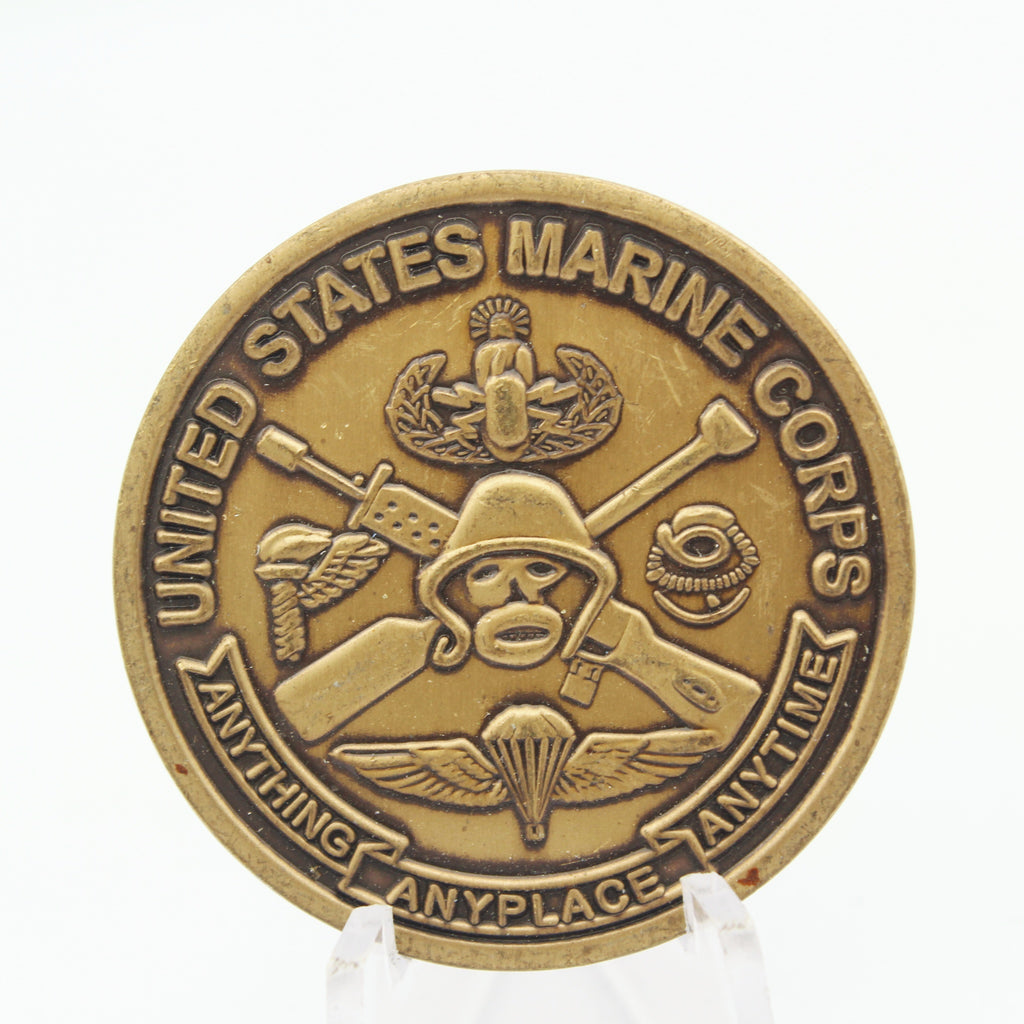 United States Marine Corps Special Operators Challenge Coin 1.5" Copper Used