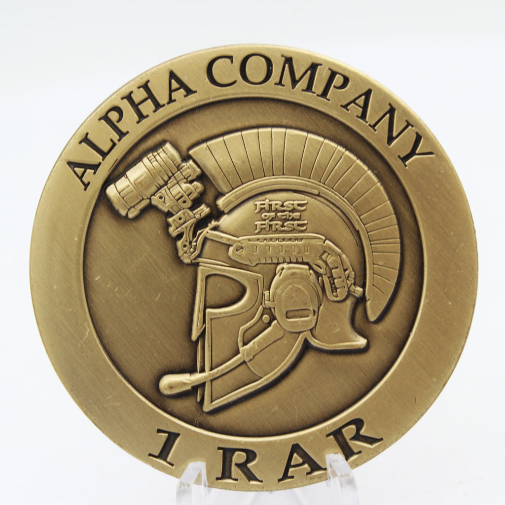 1st Battalion Royal Australian Regiment Alpha Company 1 RAR Challenge Coin 2.0" Copper Used