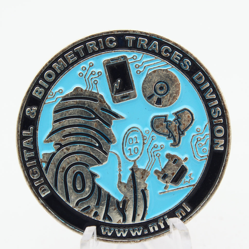 Netherlands Forensic Institute Challenge Coin NFI Digital & Biometric Forensics Pre-owned