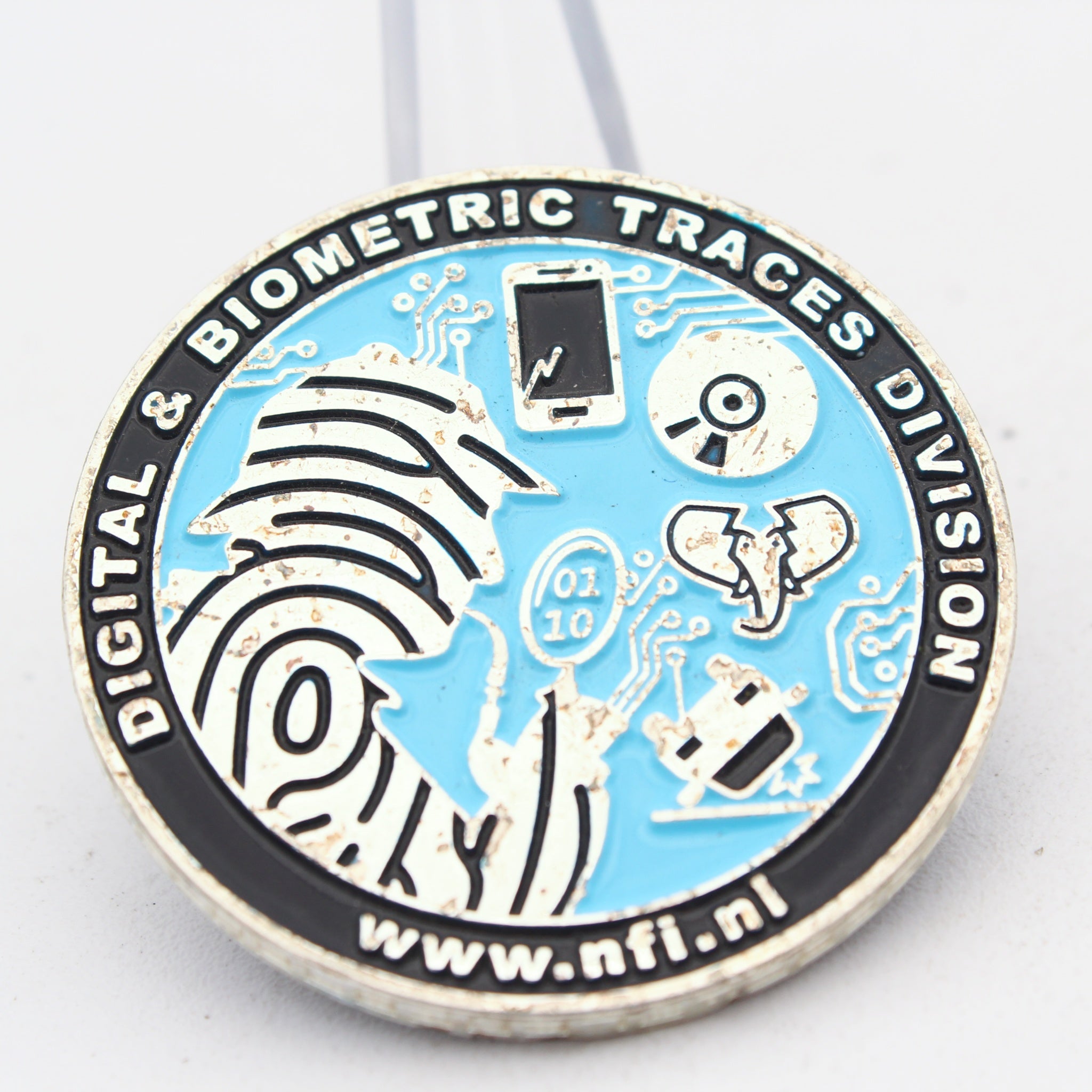 Netherlands Forensic Institute Challenge Coin NFI Digital & Biometric Forensics Pre-owned