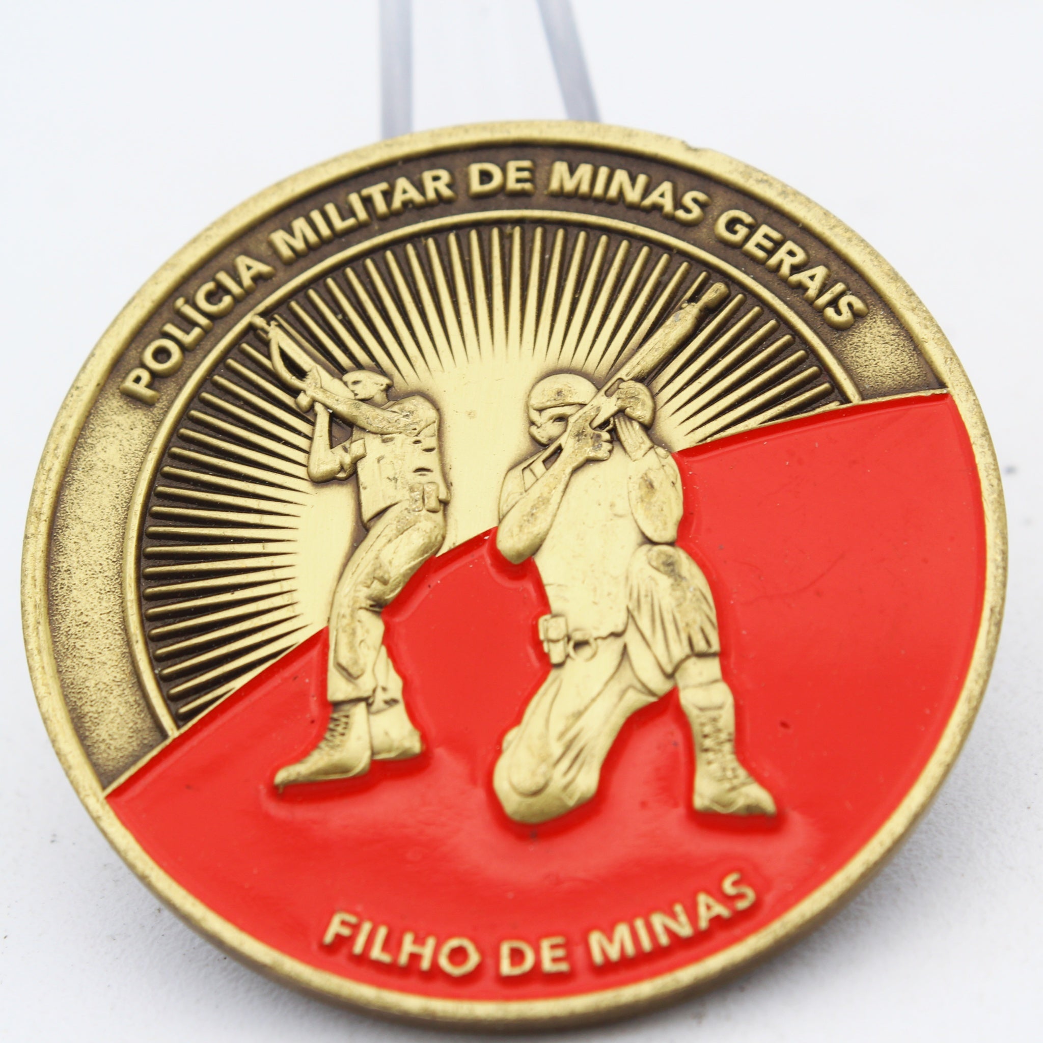 Polícia Militar de Minas Gerais Challenge Coin 1.75" Brass Brazil Police Pre-owned