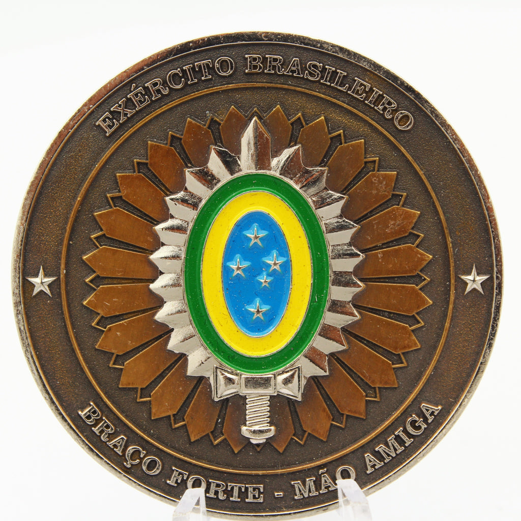 Brazilian Army Morro da Igreja Urubici SC Challenge Coin 2 Inch Brass Pre-owned