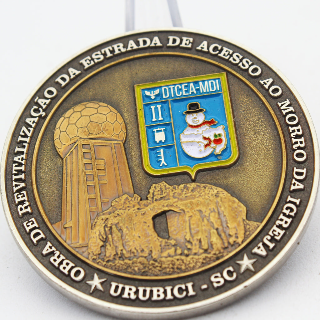 Brazilian Army Morro da Igreja Urubici SC Challenge Coin 2 Inch Brass Pre-owned