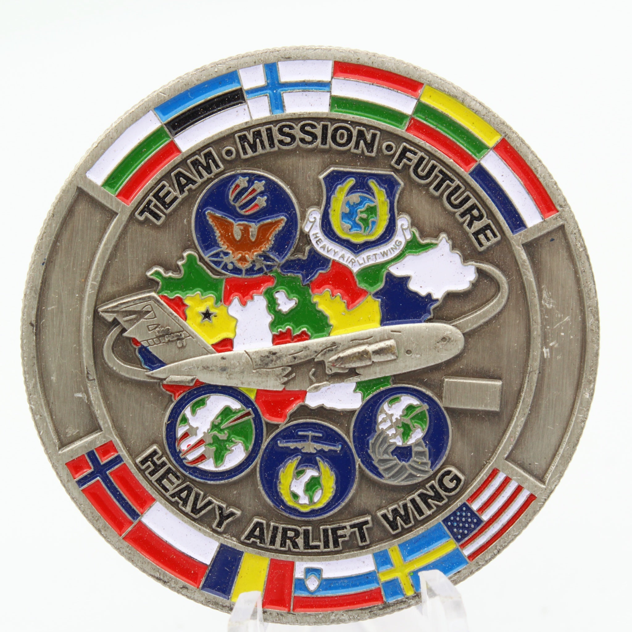 NATO Heavy Airlift Wing Challenge Coin Pápa Air Base Hungary Military Pre-owned