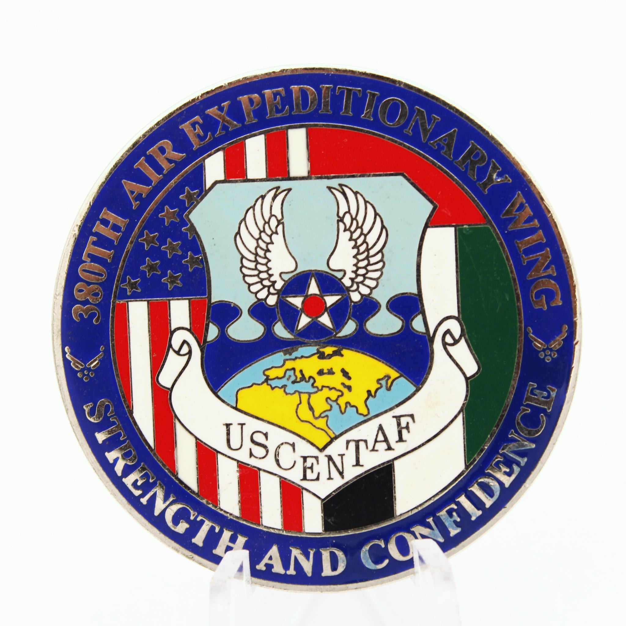 USAF 380th Air Expeditionary Wing Challenge Coin USCENTAF Arabian Gulf Military Pre-owned
