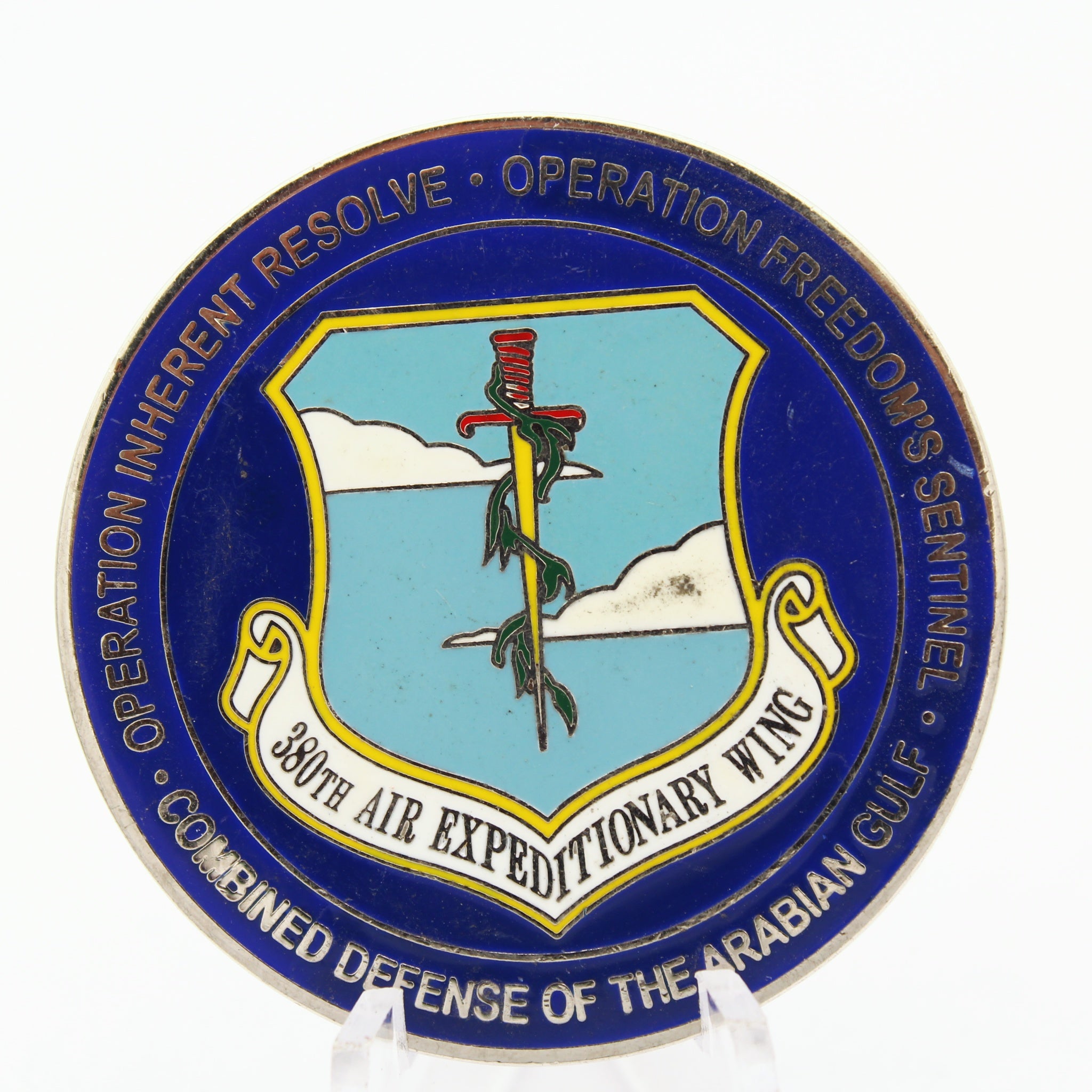 USAF 380th Air Expeditionary Wing Challenge Coin USCENTAF Arabian Gulf Military Pre-owned