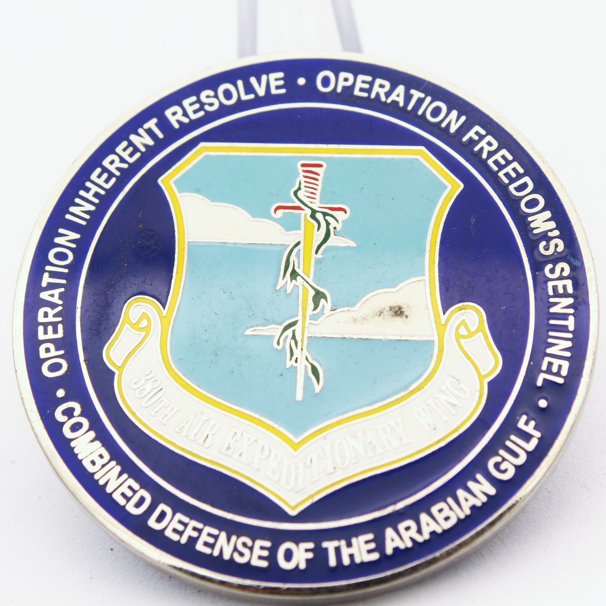 USAF 380th Air Expeditionary Wing Challenge Coin USCENTAF Arabian Gulf Military Pre-owned
