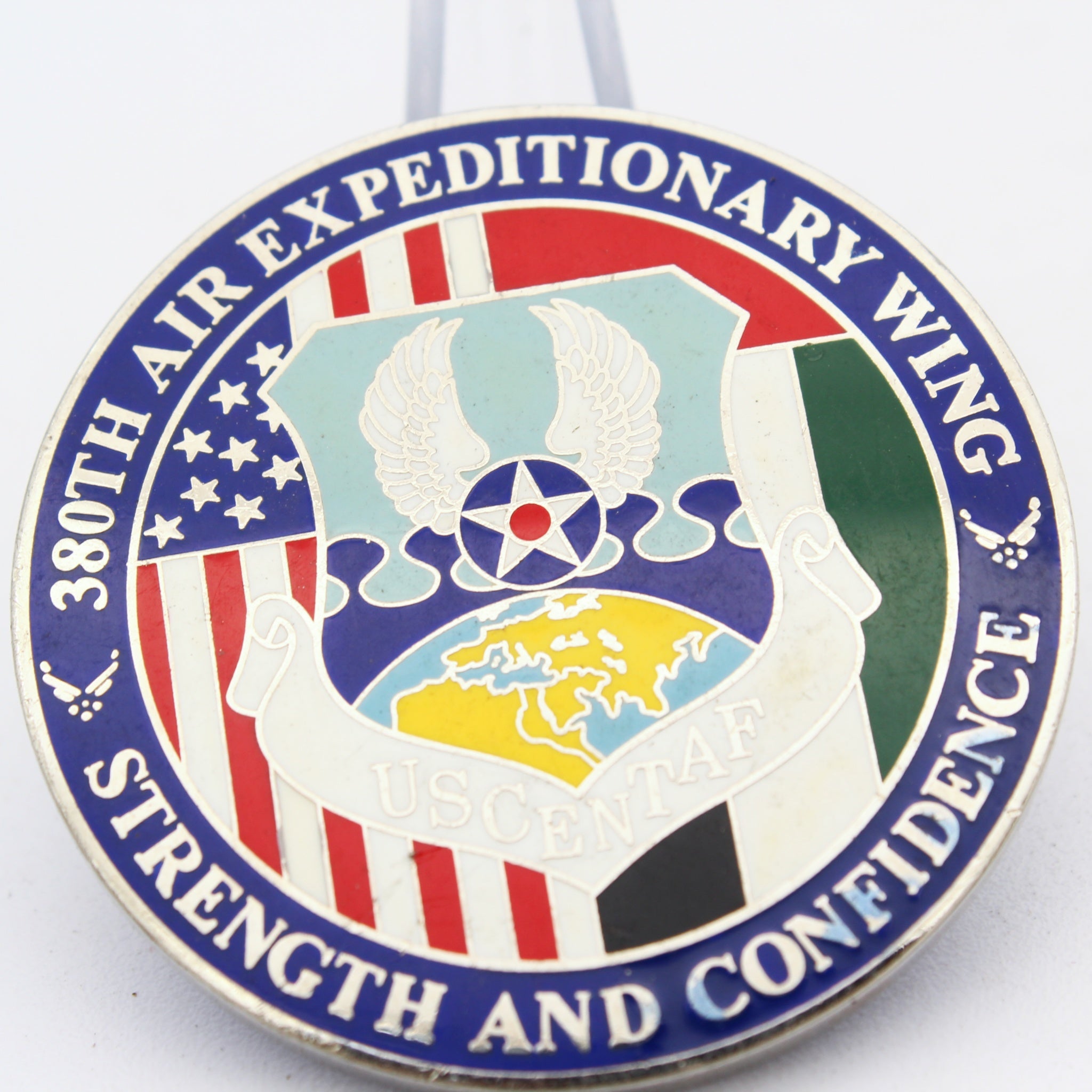 USAF 380th Air Expeditionary Wing Challenge Coin USCENTAF Arabian Gulf Military Pre-owned