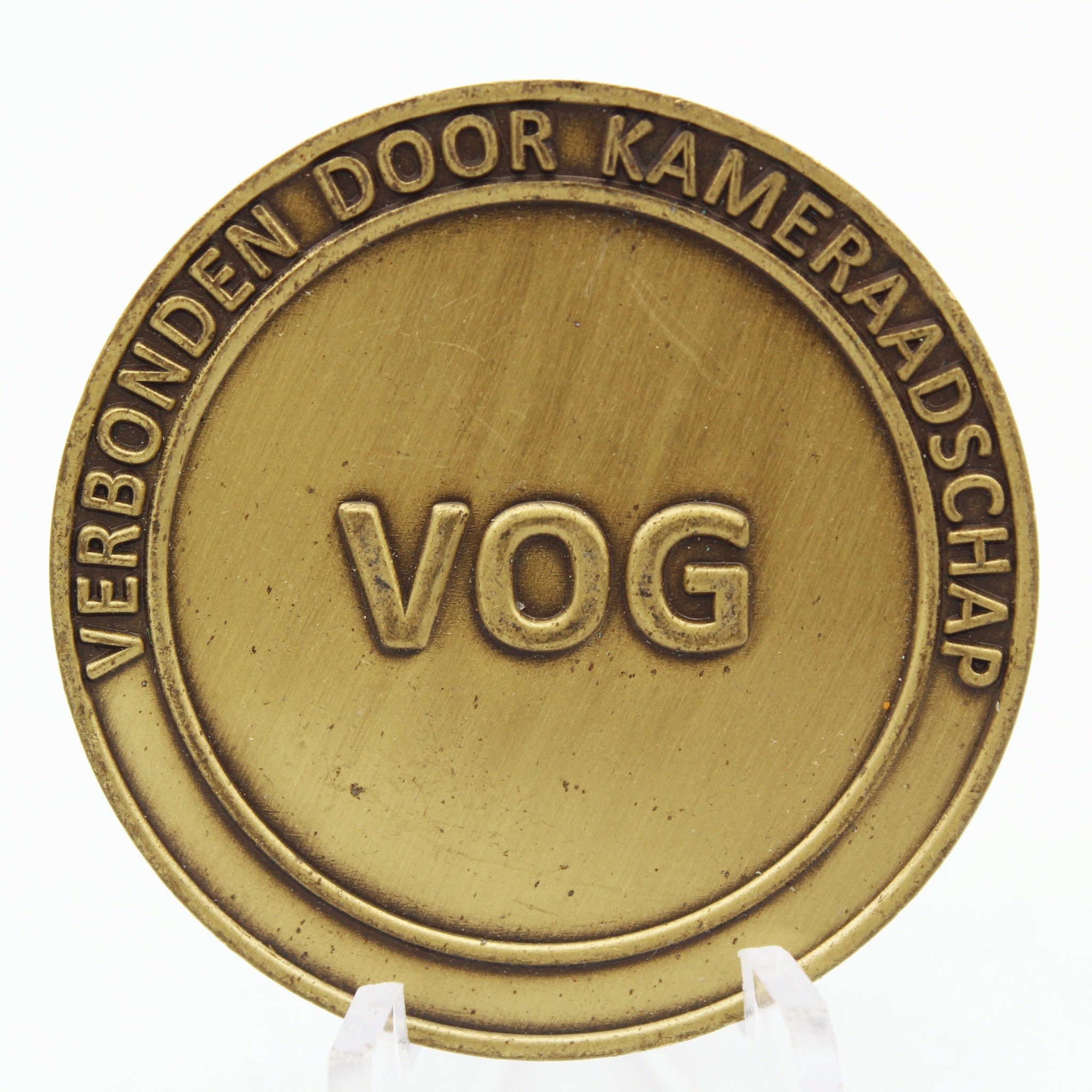 Dutch Verbonden Door Kameraadschap VOG Challenge Coin 1.5" Brass Collectible Pre-owned