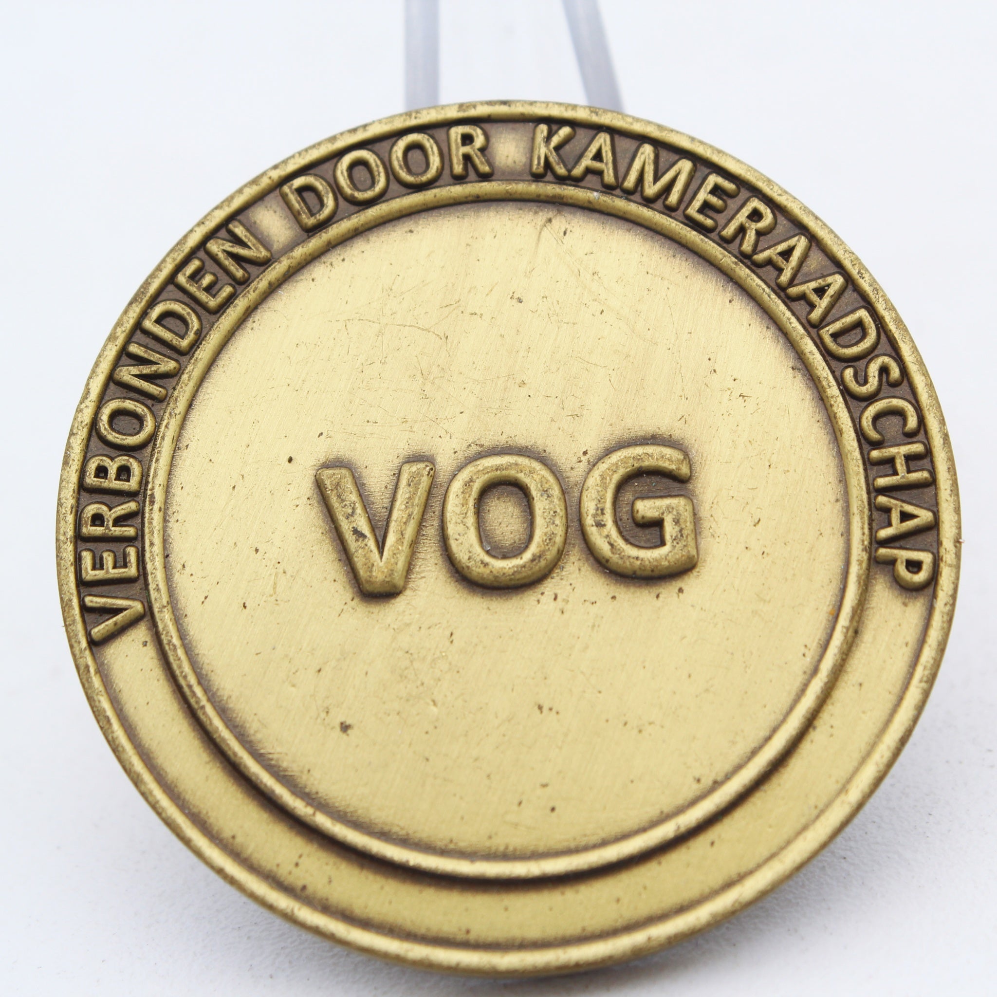 Dutch Verbonden Door Kameraadschap VOG Challenge Coin 1.5" Brass Collectible Pre-owned