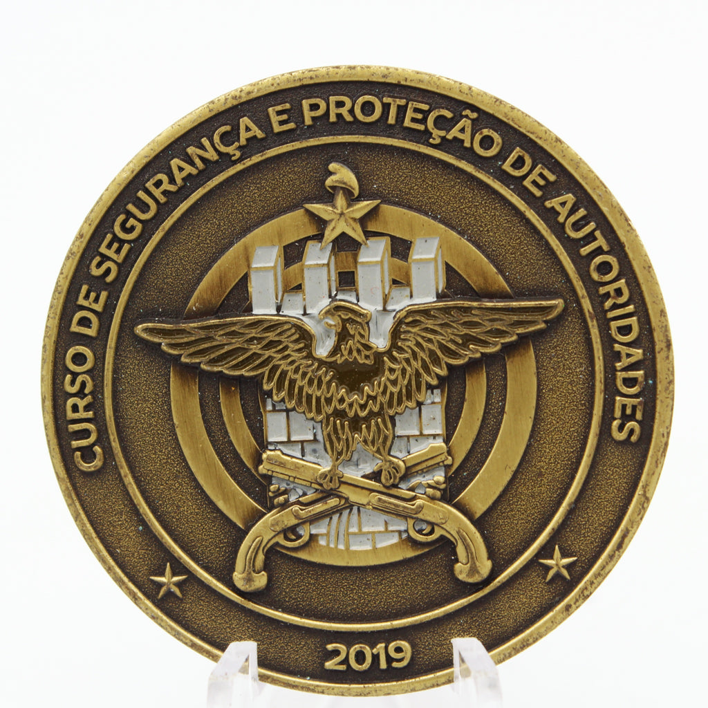 Santa Catarina Military Police 2019 Challenge Coin 1.75 Inch Brass Pre-owned