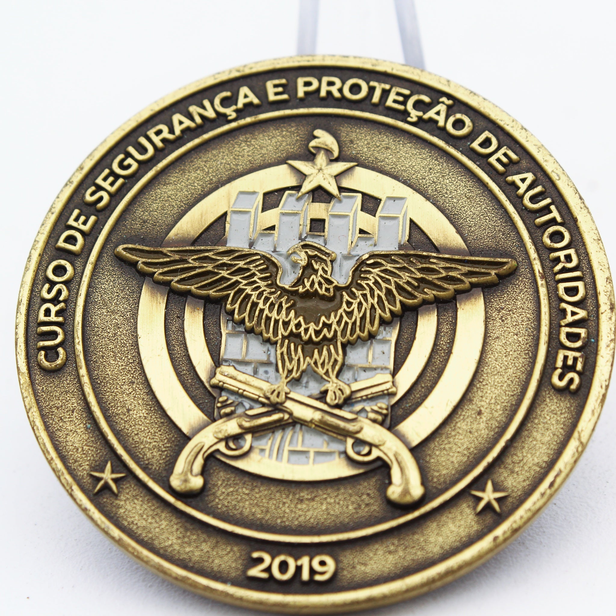 Santa Catarina Military Police 2019 Challenge Coin 1.75 Inch Brass Pre-owned