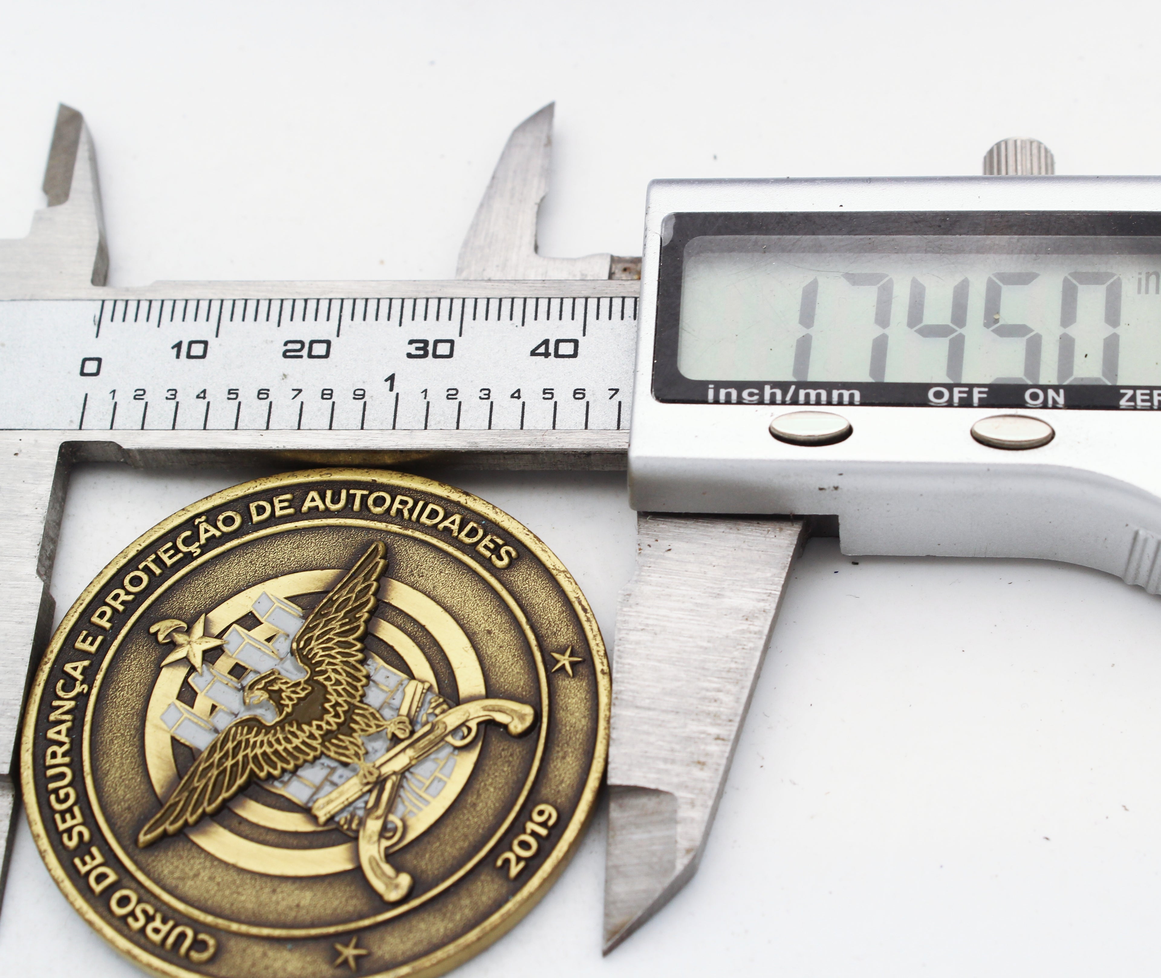 Santa Catarina Military Police 2019 Challenge Coin 1.75 Inch Brass Pre-owned