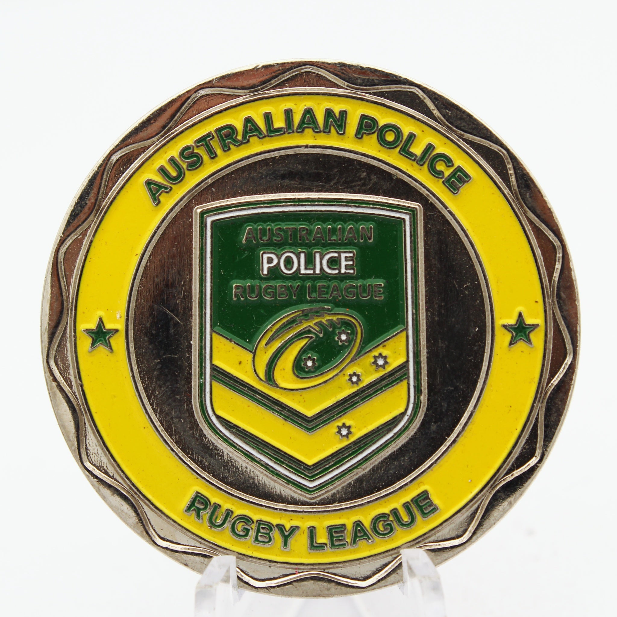 Australian Police Rugby League APRL 15th Tri-Series Anniversary Challenge Coin 1.75" Pre-owned