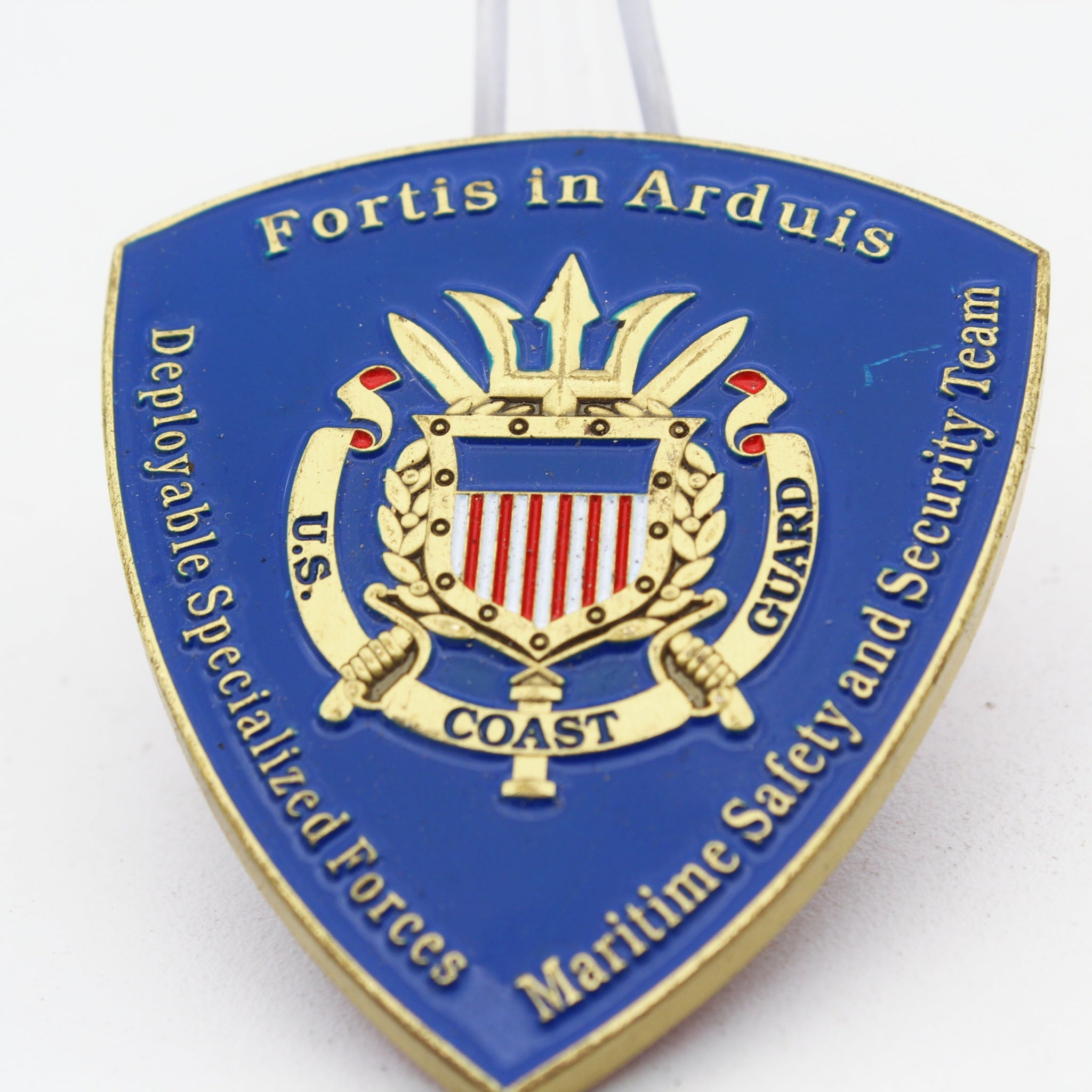 US Coast Guard Intelligence Division Miami 91114 Challenge Coin 2" Brass Pre-owned