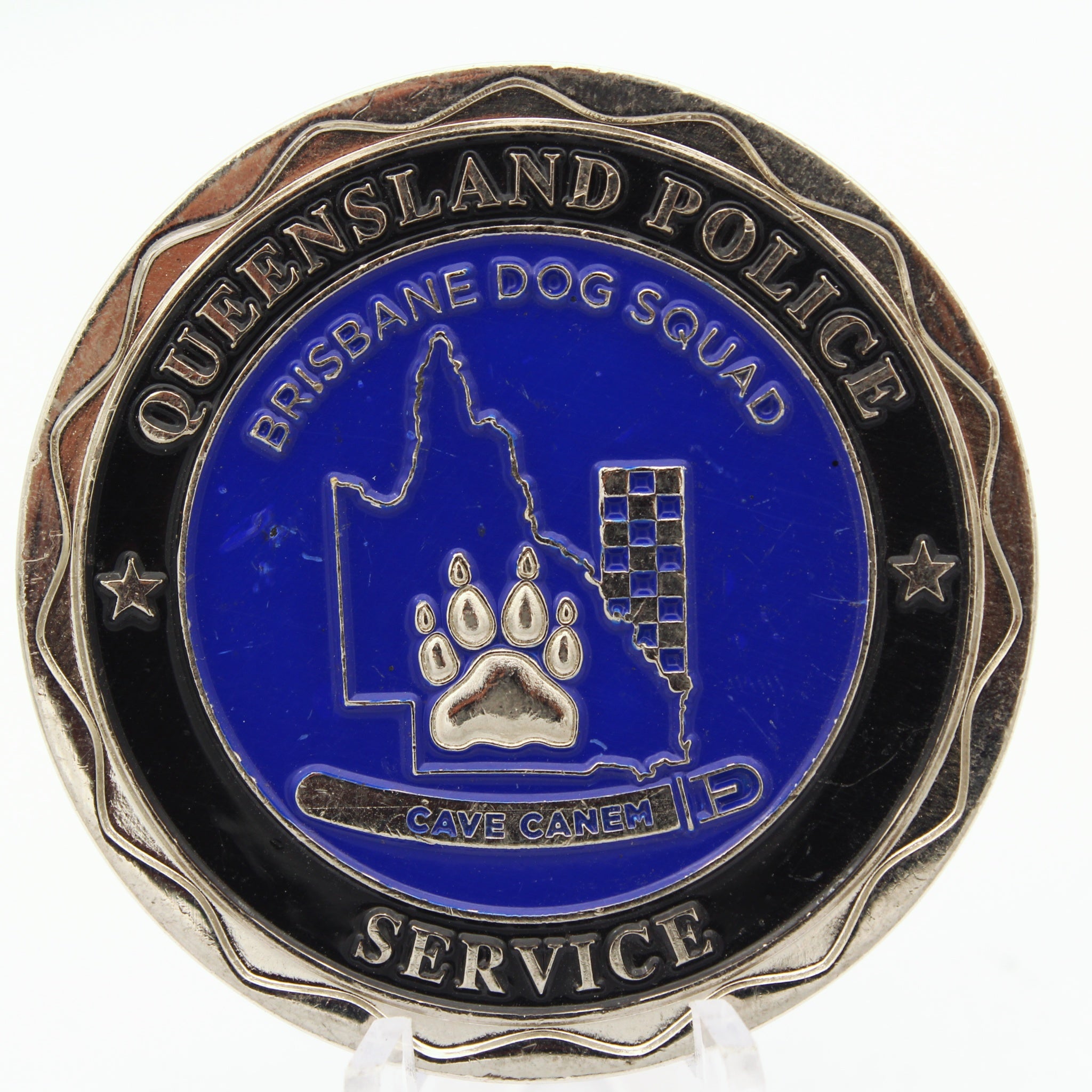 Queensland Police Service Brisbane Dog Squad Challenge Coin 2 Inch Pre-Owned