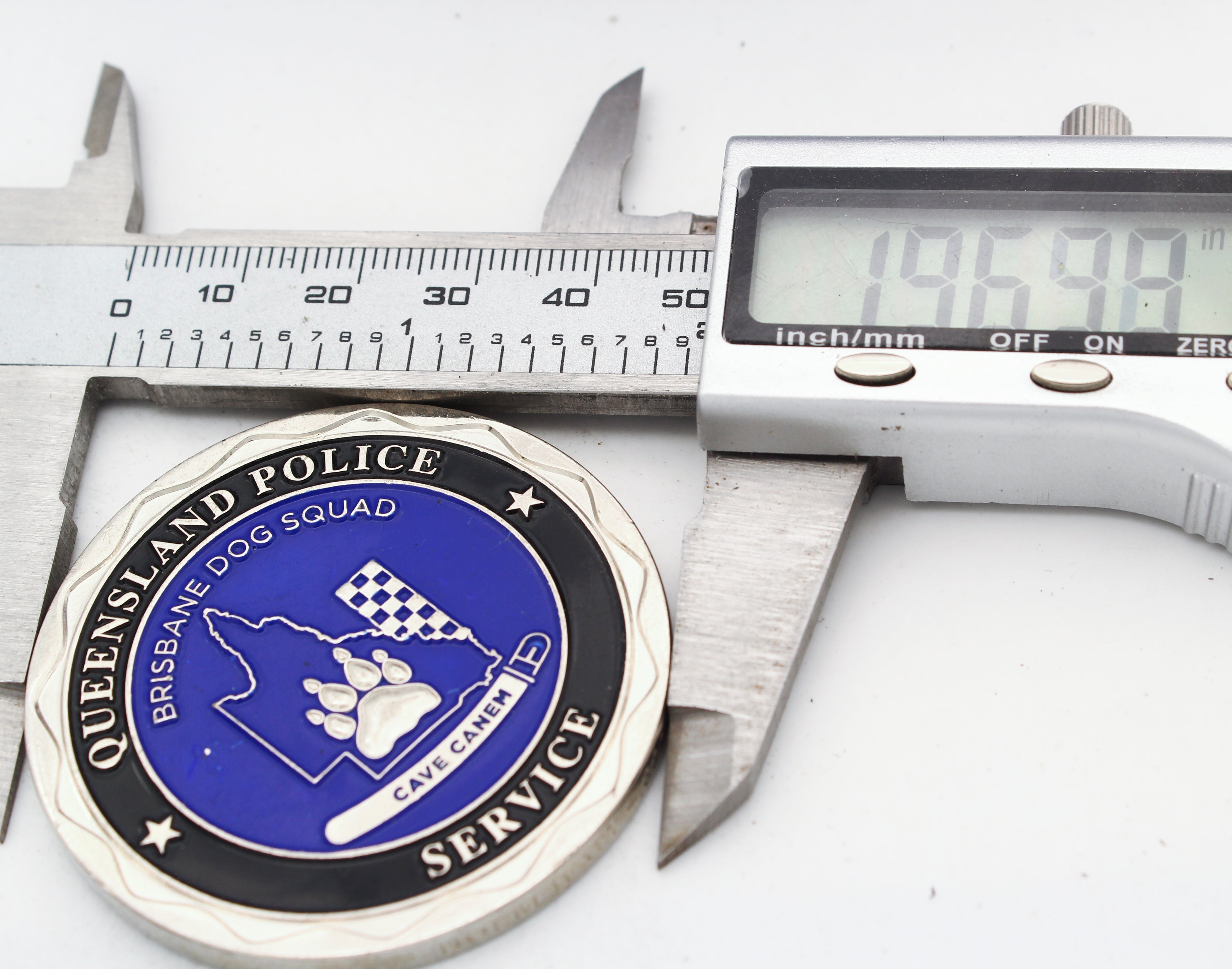 Queensland Police Service Brisbane Dog Squad Challenge Coin 2 Inch Pre-Owned