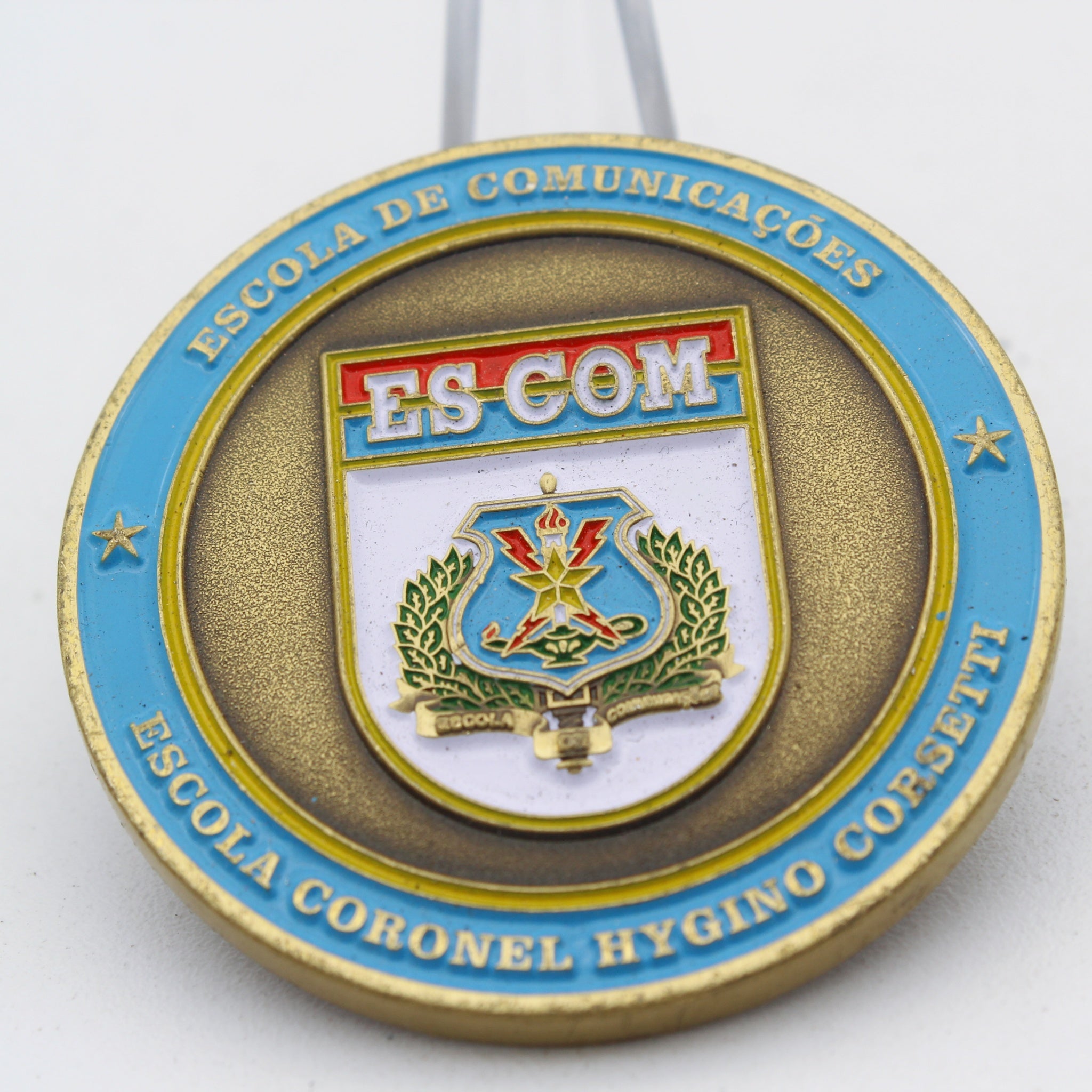Brazil Army Communications School ES-COM Challenge Coin 1.75" Military Collectible Pre-owned