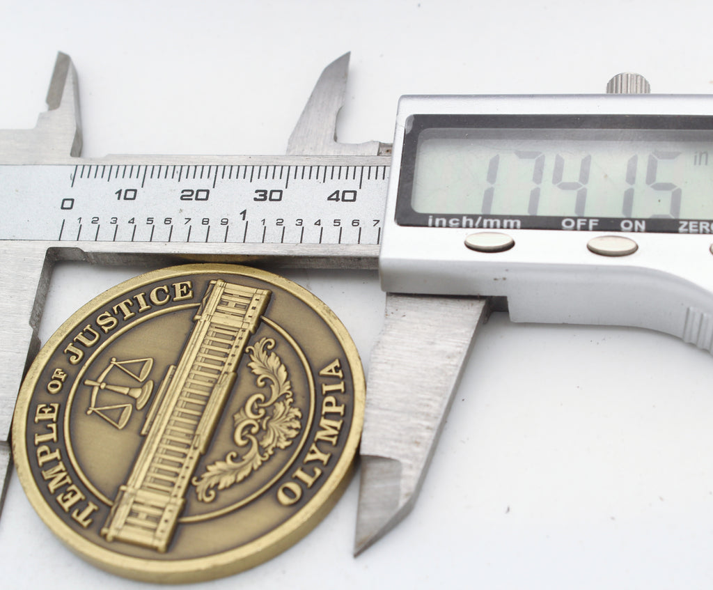 Washington State Supreme Court Temple of Justice Olympia Challenge Coin 1.75"