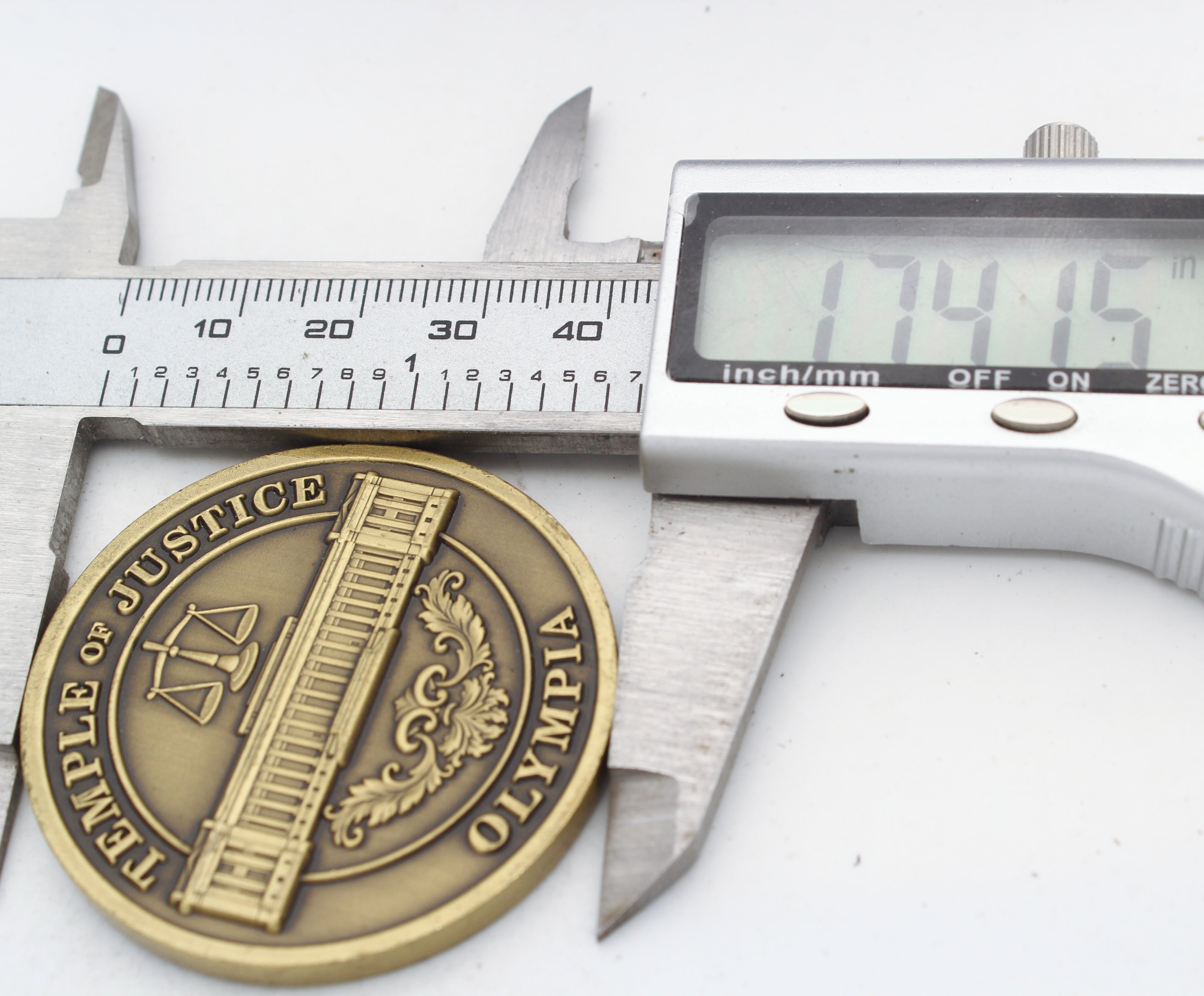 Washington State Supreme Court Temple of Justice Olympia Challenge Coin 1.75"