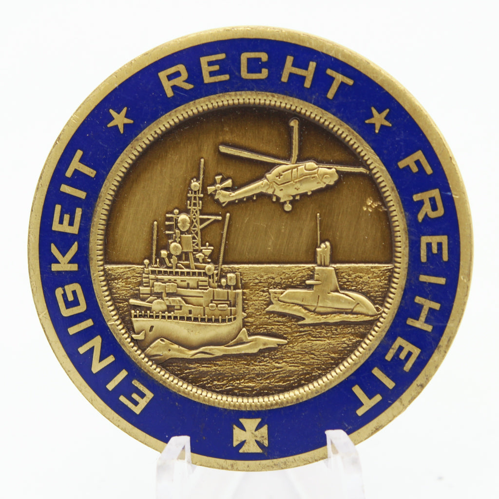 German Navy Minesweeper XXI Challenge Coin 1.75 Inch Pre-Owned Maritime Collectible