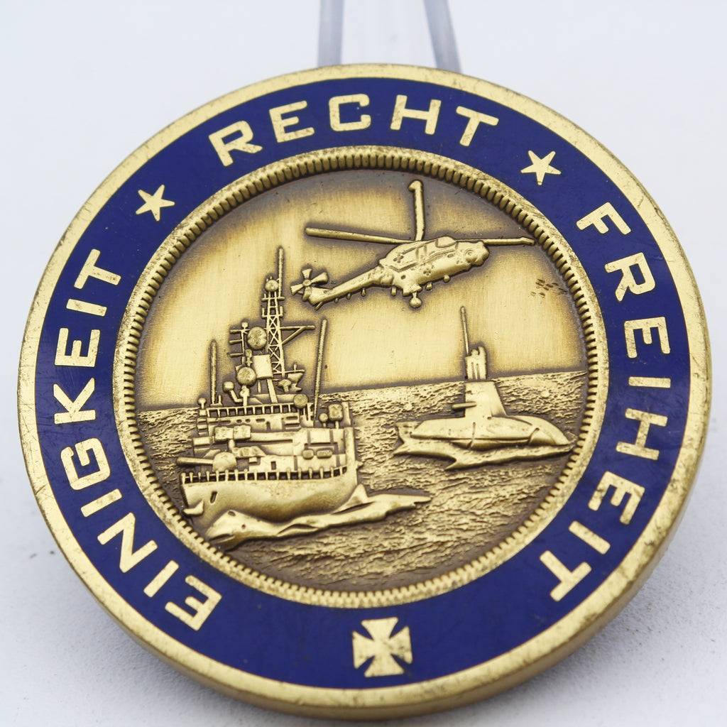 German Navy Minesweeper XXI Challenge Coin 1.75 Inch Pre-Owned Maritime Collectible