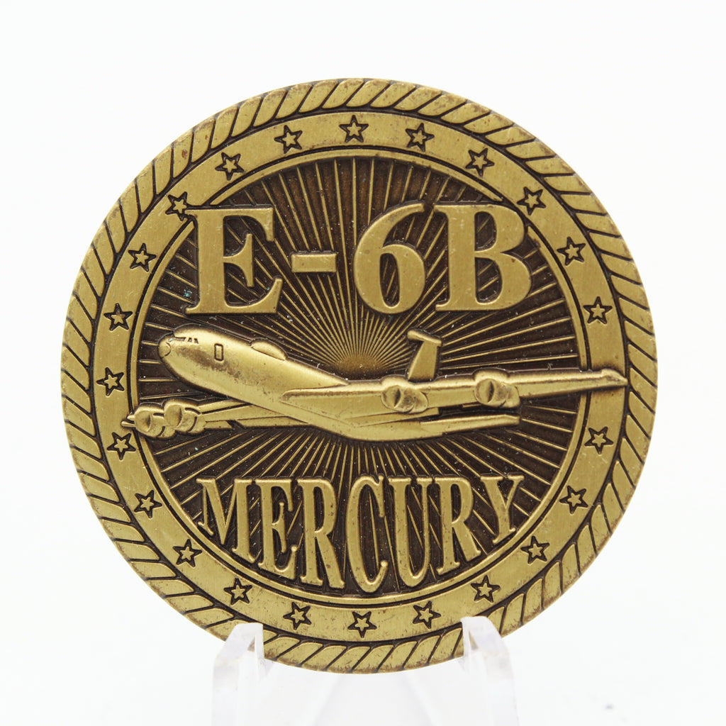 U.S. Navy E-6B Mercury Challenge Coin 1.6 Inch Copper Naval Aviation Collectible