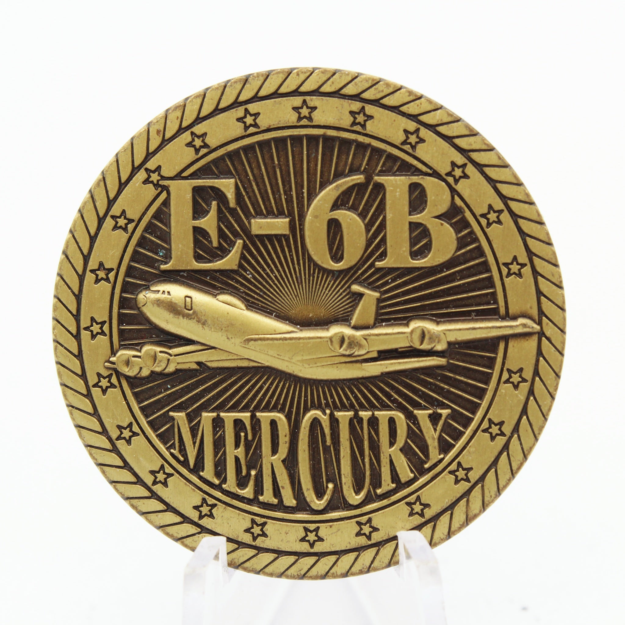 U.S. Navy E-6B Mercury Challenge Coin 1.6 Inch Copper Naval Aviation Collectible