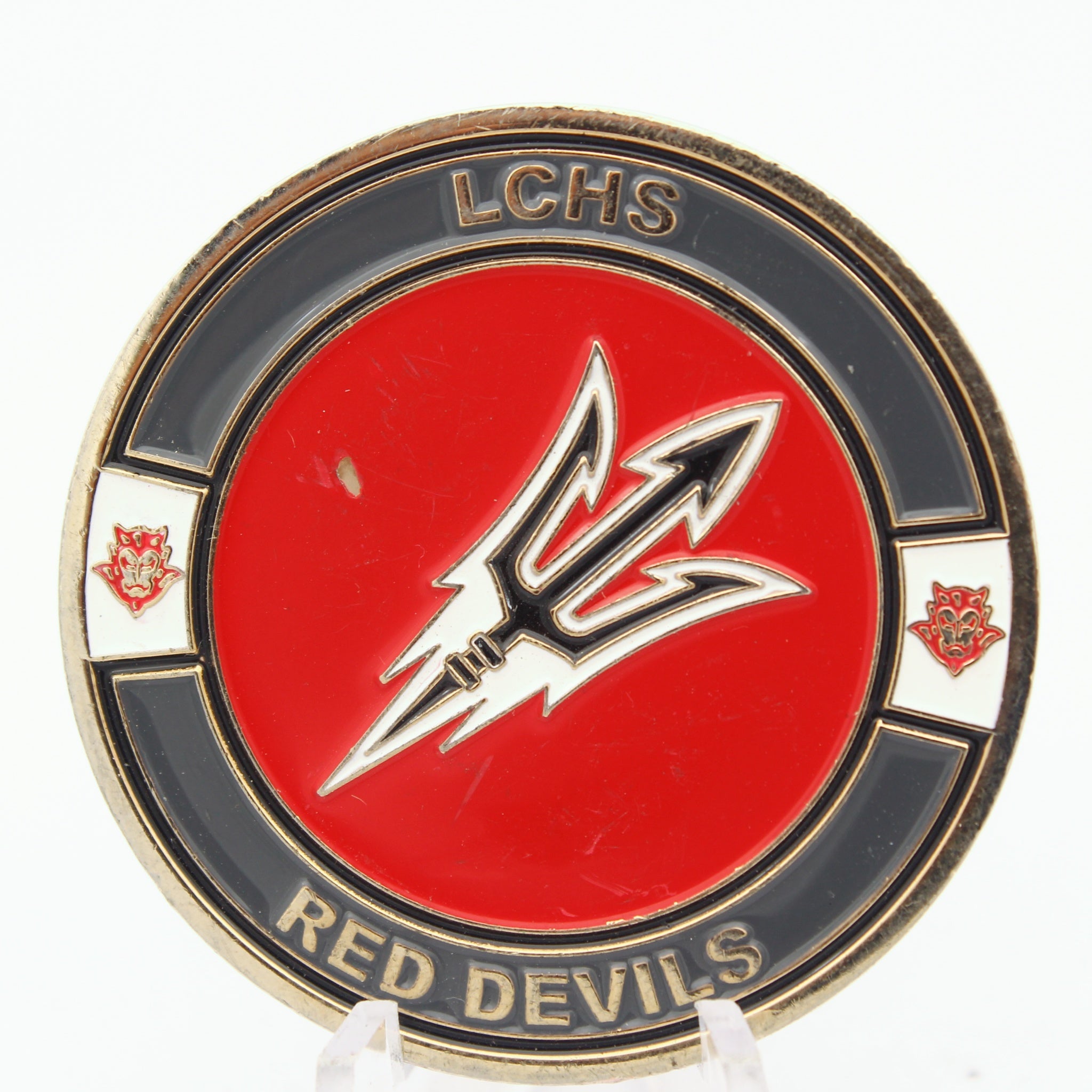 U.S. Army JROTC LCHS Red Devils Awarded for Excellence Challenge Coin 1.75" pre-owned