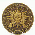 Caveira do Sol Operações Especiais Challenge Coin 2 Inch Brazil Special Police Collectible Pre-owned