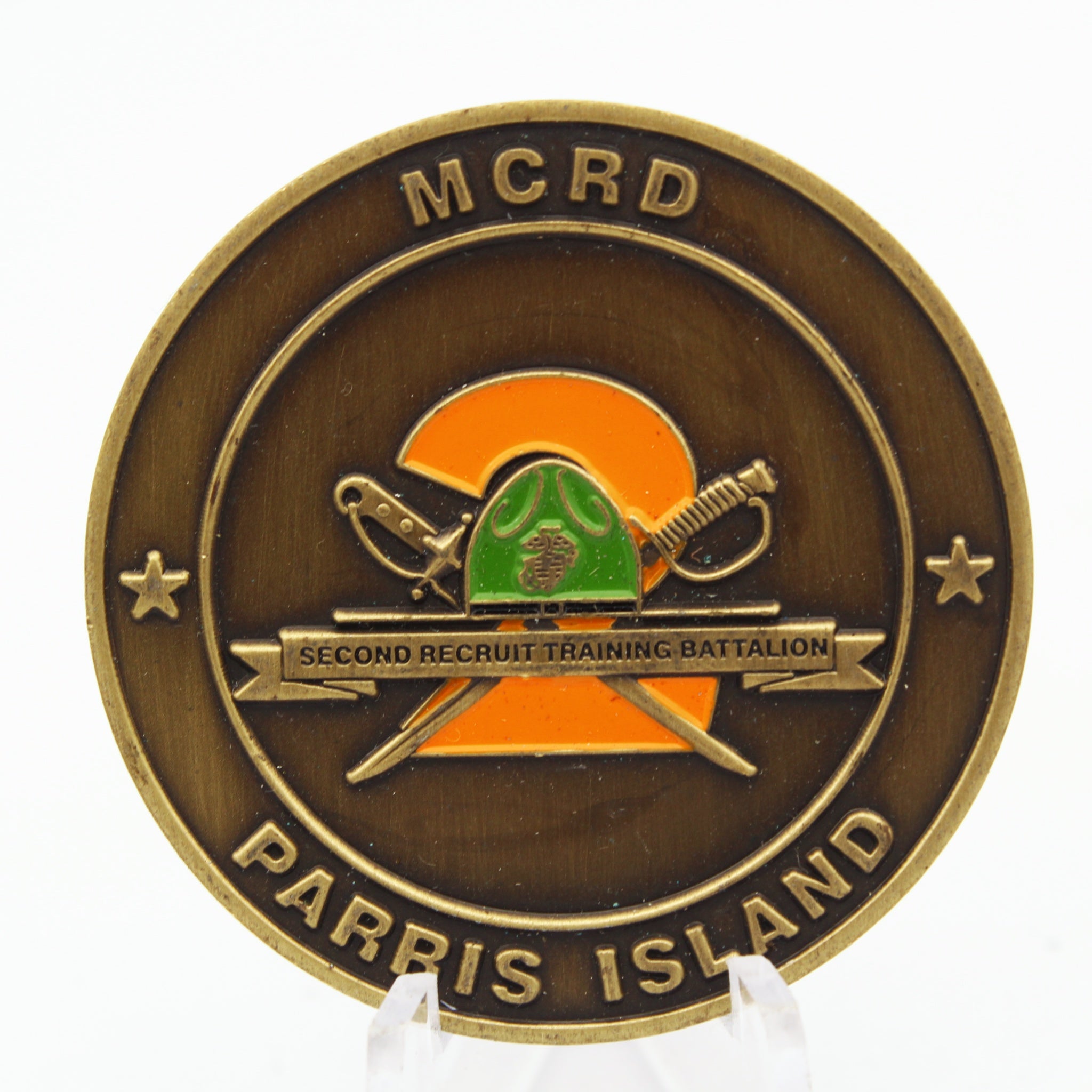 USMC MCRD Parris Island Second Recruit Training Battalion Challenge Coin 1.75 Inch Pre-Owned