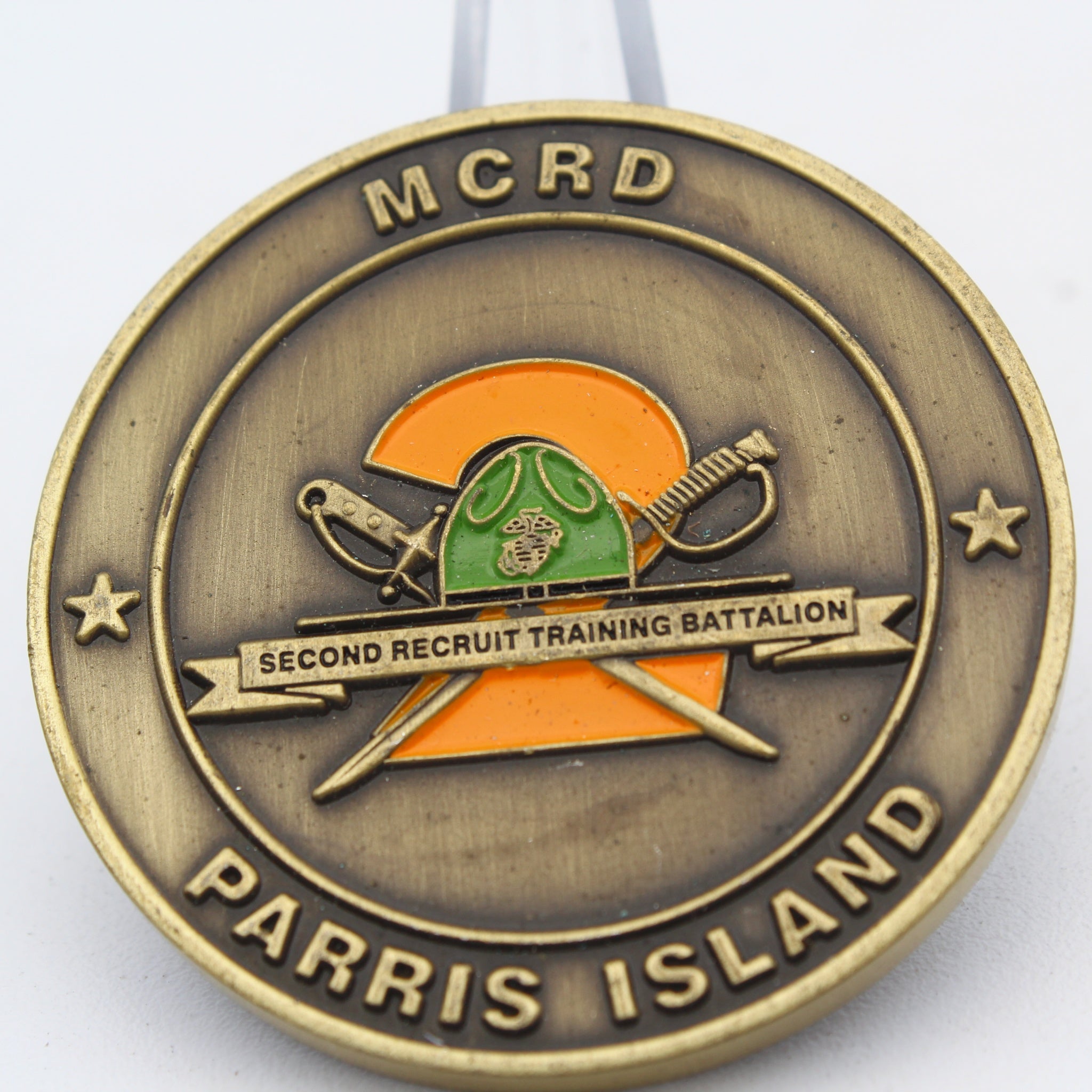 USMC MCRD Parris Island Second Recruit Training Battalion Challenge Coin 1.75 Inch Pre-Owned