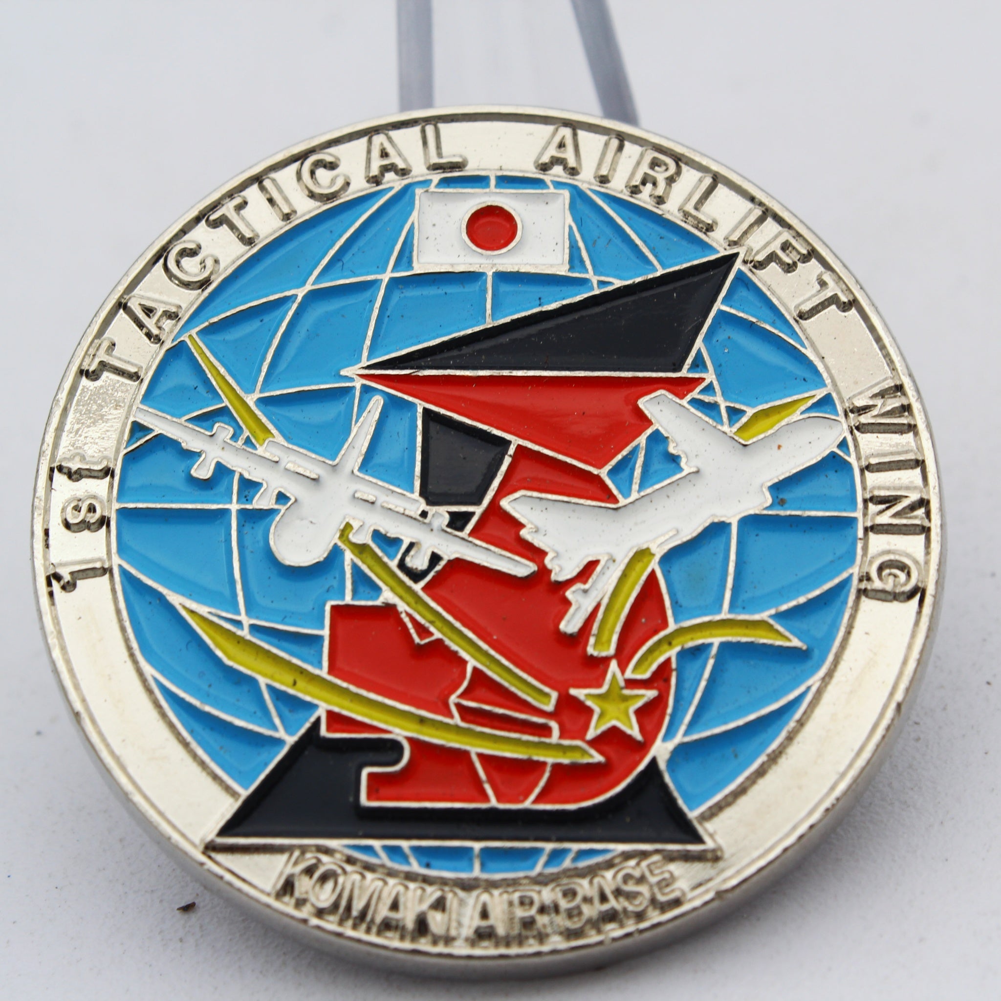 JASDF Tactical Airlift Wing Komaki Air Base Challenge Coin 1.5 Inch Pre-Owned