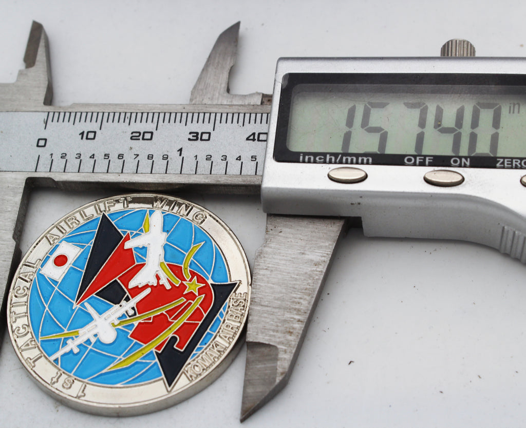 JASDF Tactical Airlift Wing Komaki Air Base Challenge Coin 1.5 Inch Pre-Owned