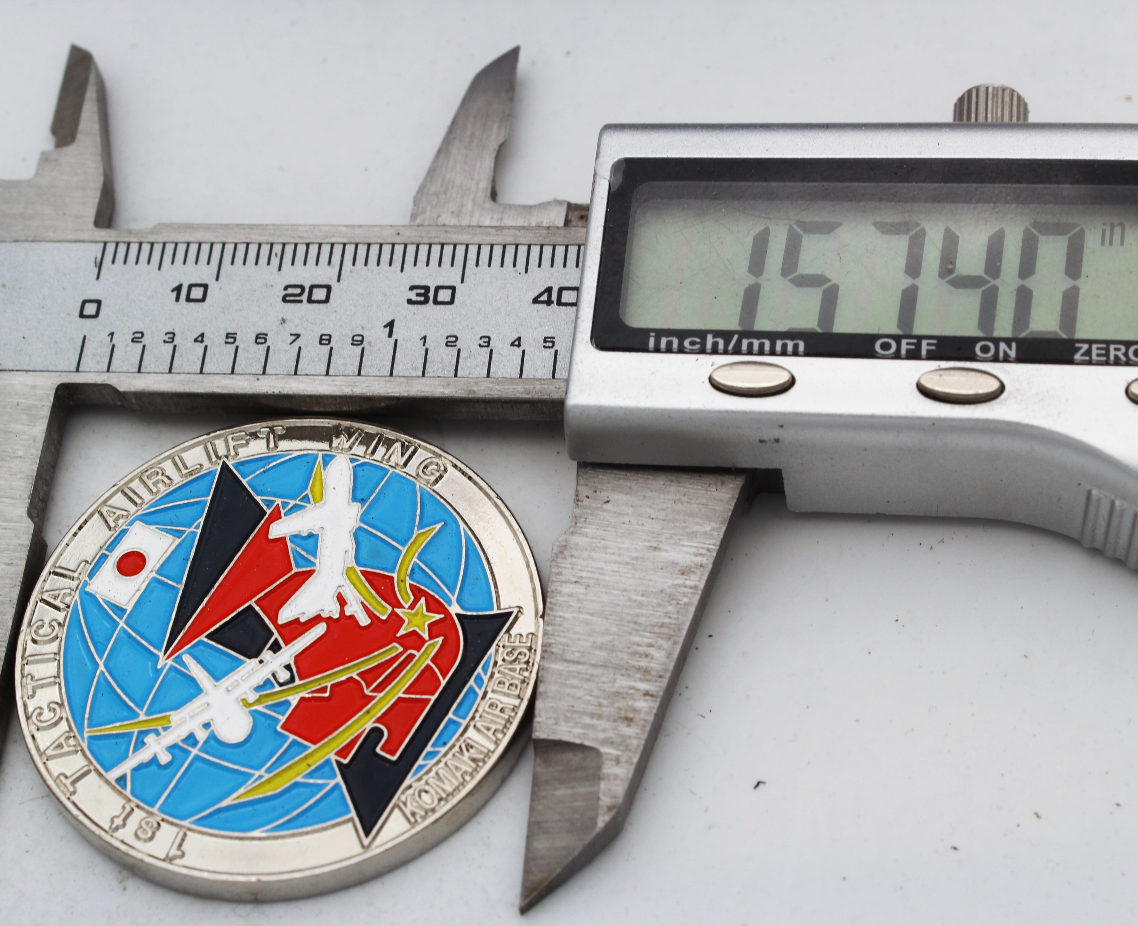 JASDF Tactical Airlift Wing Komaki Air Base Challenge Coin 1.5 Inch Pre-Owned