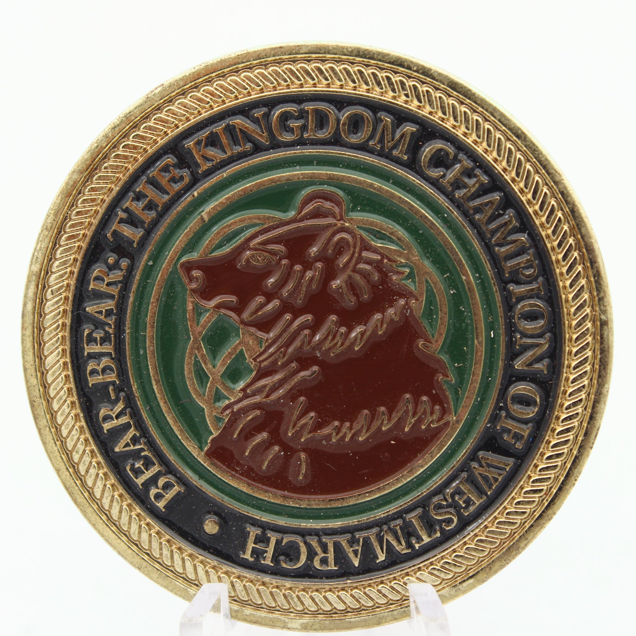 British Army Bear Kingdom Champion of Westmarch Challenge Coin 1.75 Inch Pre-owned