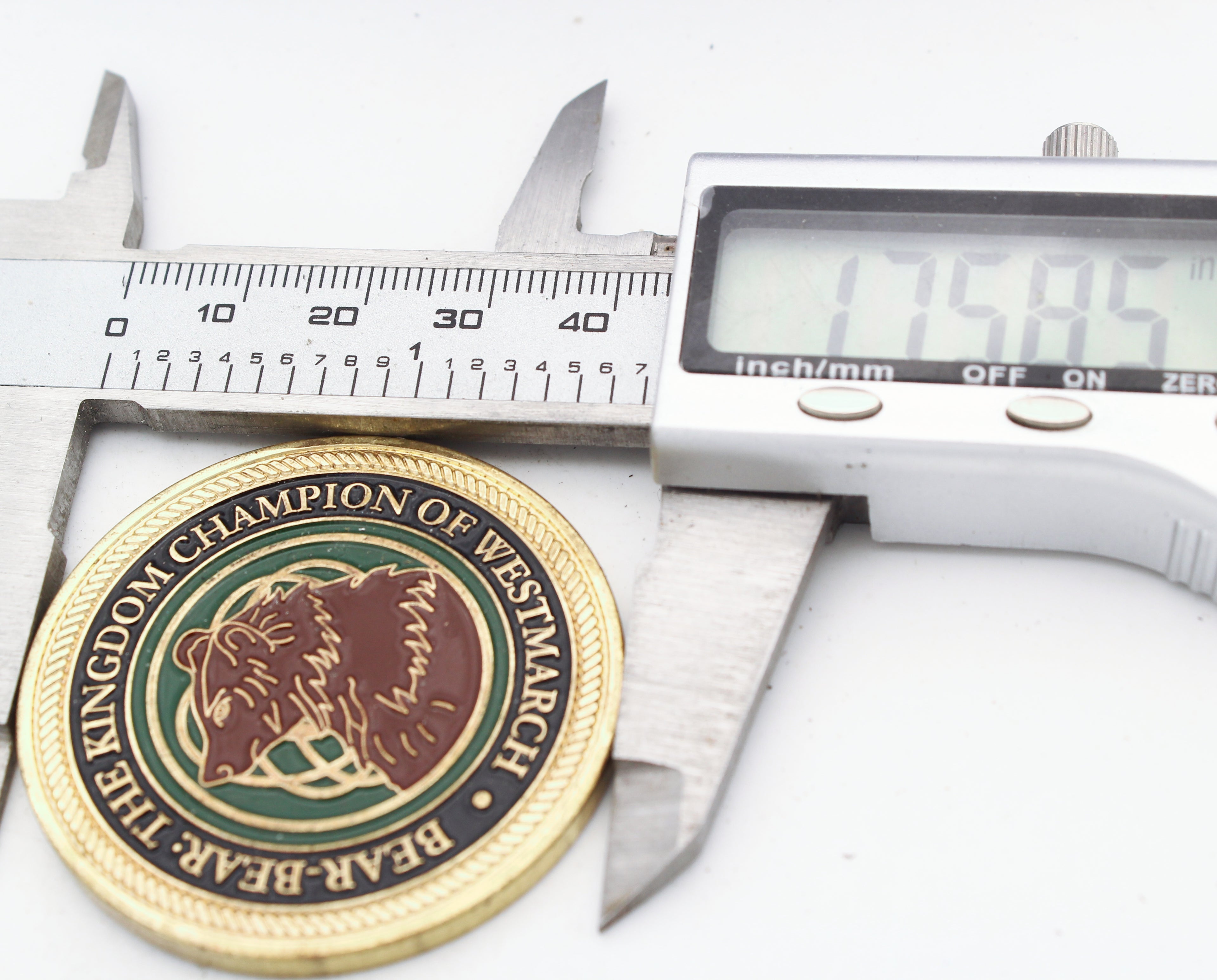 British Army Bear Kingdom Champion of Westmarch Challenge Coin 1.75 Inch Pre-owned