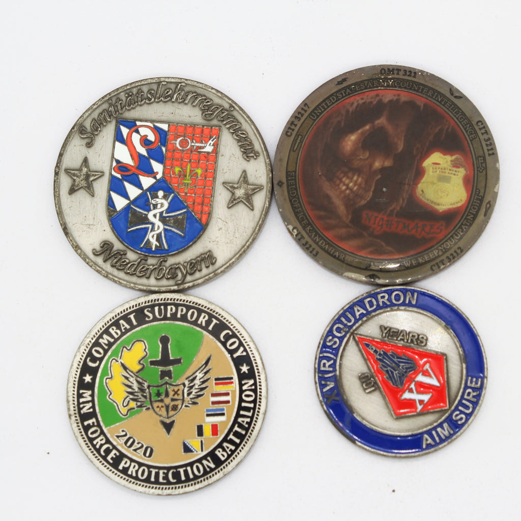 4pcs challenge coin pre-owned private