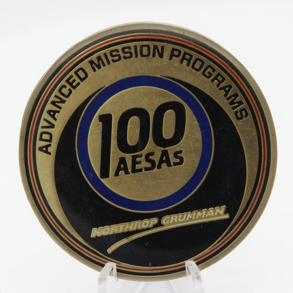 Northrop Grumman Advanced Mission Programs 100 AESAs Silverstone 2018 Challenge Coin 2.0" Copper Pre-Owned