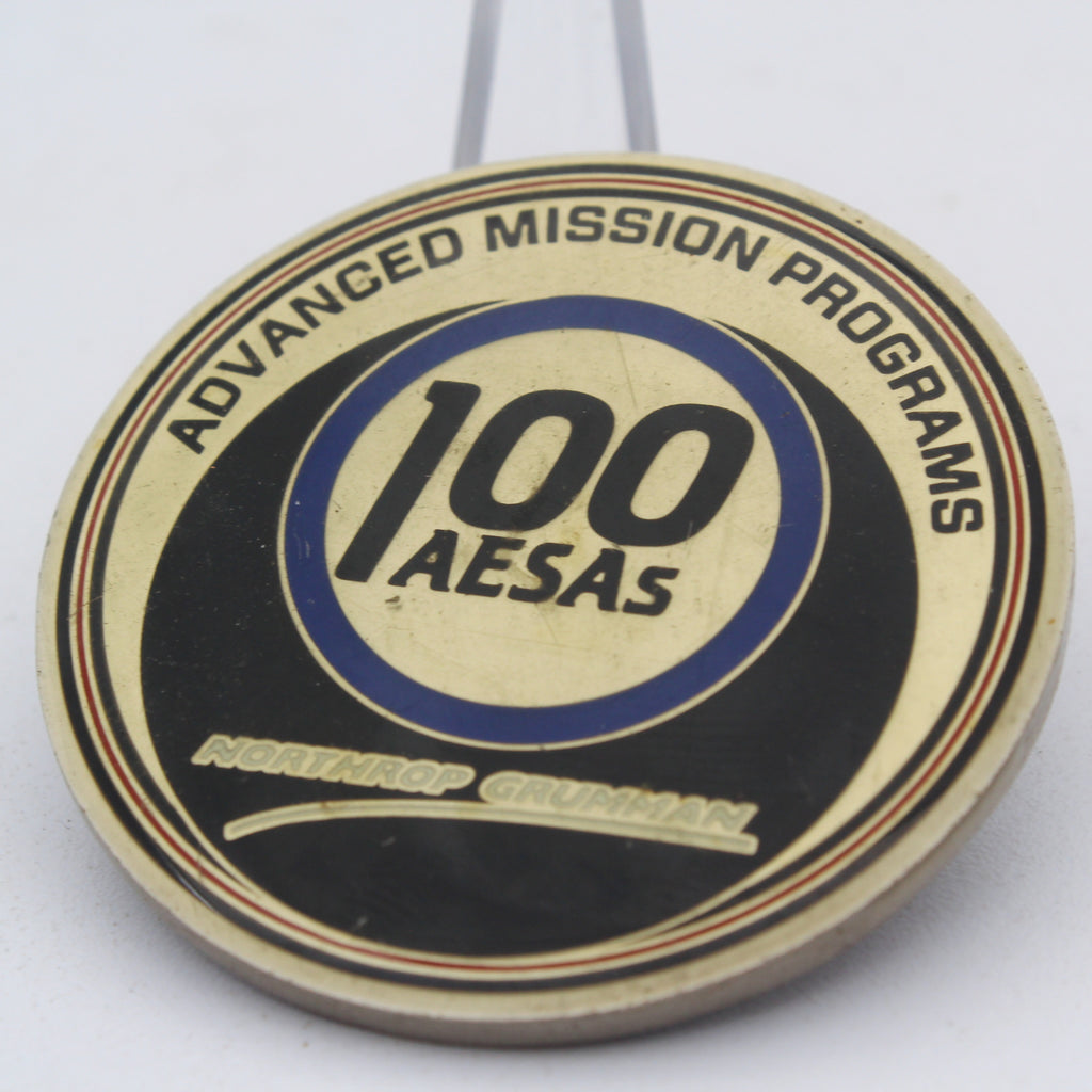 Northrop Grumman Advanced Mission Programs 100 AESAs Silverstone 2018 Challenge Coin 2.0" Copper Pre-Owned