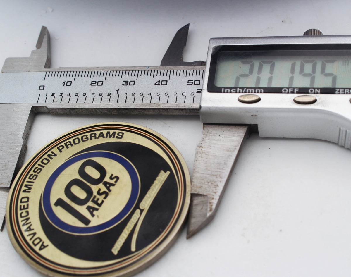 Northrop Grumman Advanced Mission Programs 100 AESAs Silverstone 2018 Challenge Coin 2.0" Copper Pre-Owned