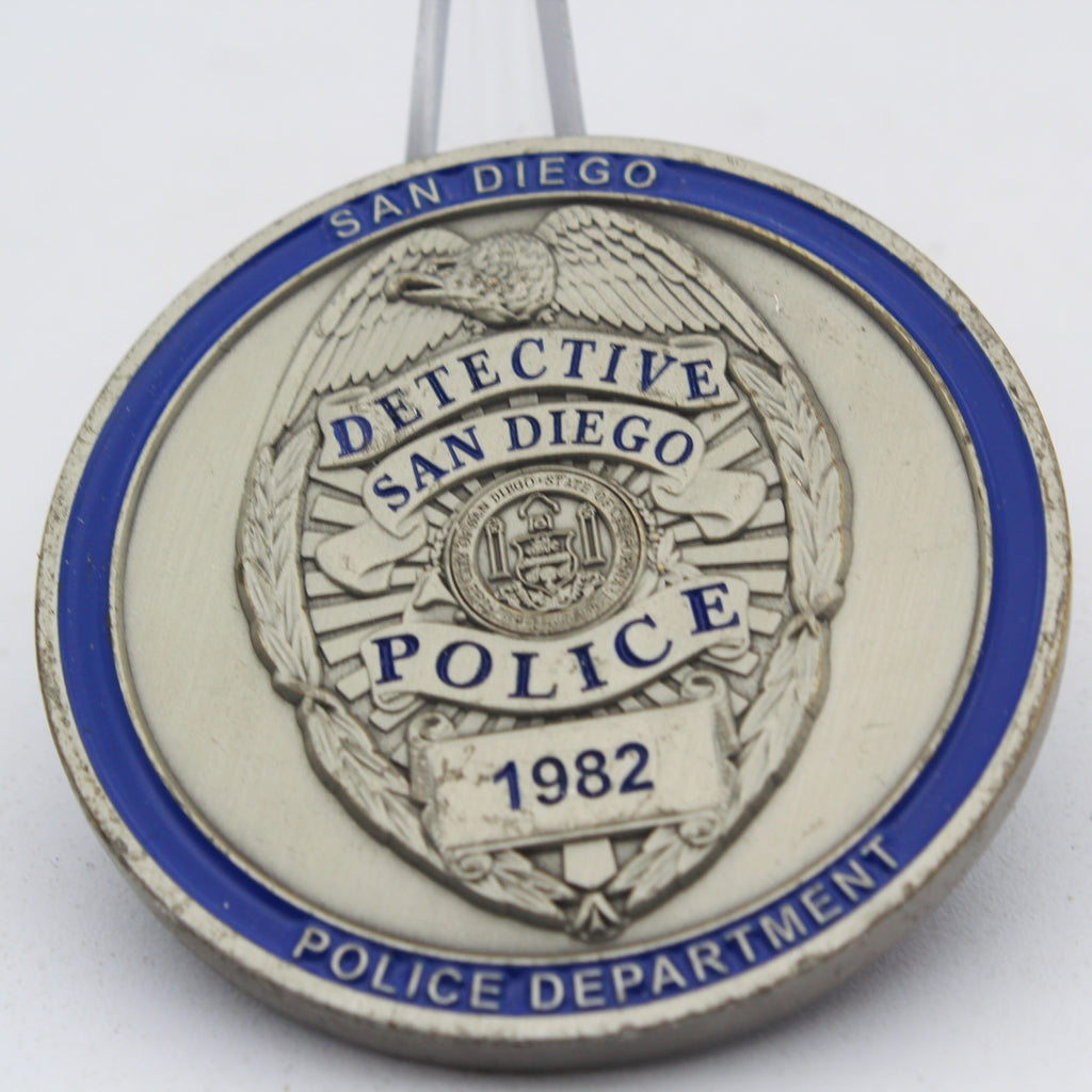 San Diego Police Detective Special Investigations Unit Challenge Coin 2.0" Copper Pre-Owned