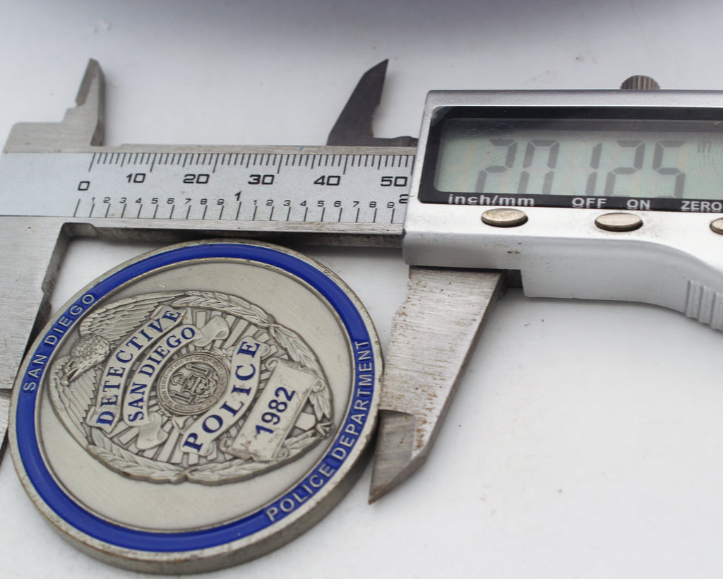 San Diego Police Detective Special Investigations Unit Challenge Coin 2.0" Copper Pre-Owned