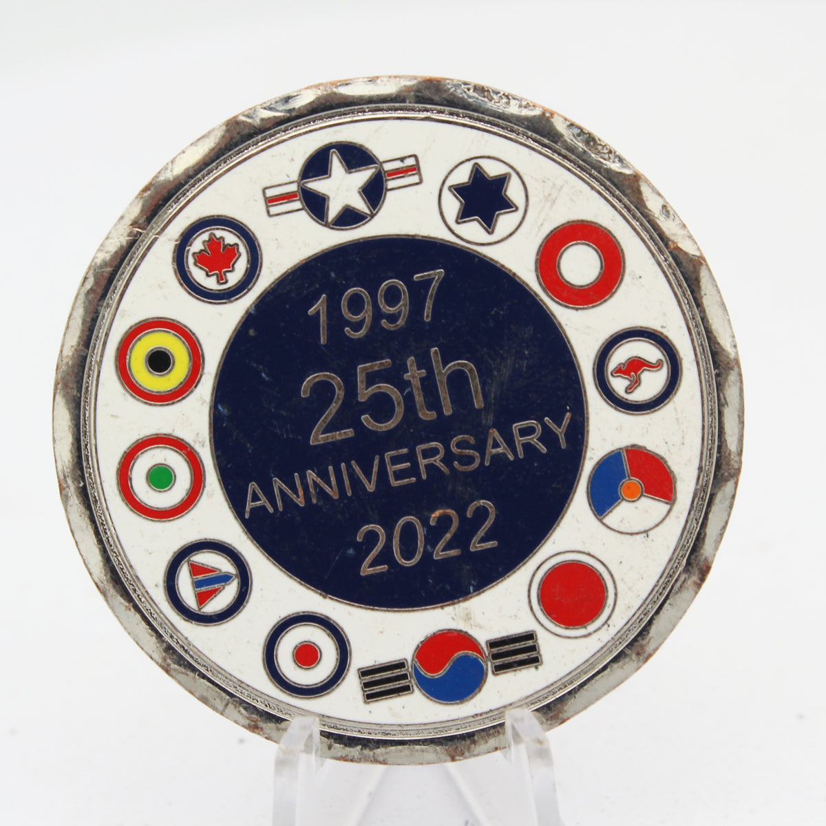 F-35 Supportable Low Observables 25th Anniversary 1997-2022 Challenge Coin 2.0" Copper Pre-Owned