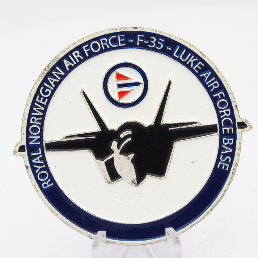 Royal Norwegian Air Force F-35 Luke Air Force Base Challenge Coin 2.0" Copper Pre-Owned