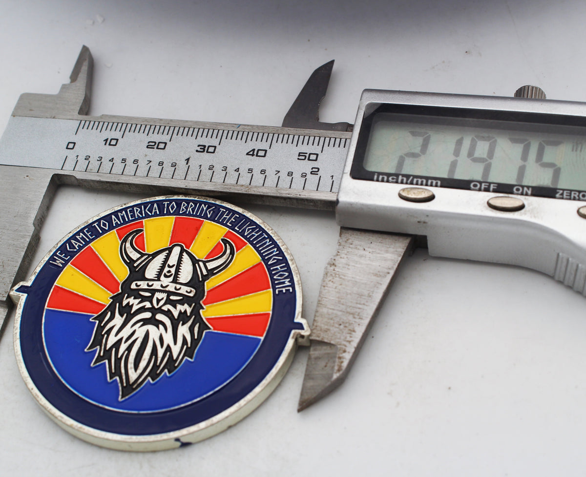Royal Norwegian Air Force F-35 Luke Air Force Base Challenge Coin 2.0" Copper Pre-Owned